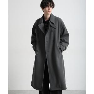 トレンチコート コート 「WOOLLYTEC/ウーリーテック」サイドスリット/ハイネックトレンチコート メンズ レディース