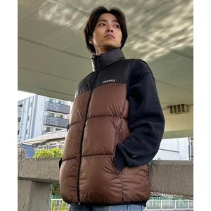 FENDI フェンディ リバーシブル ダウンベスト ズッカ柄 44 茶 ブラウン  