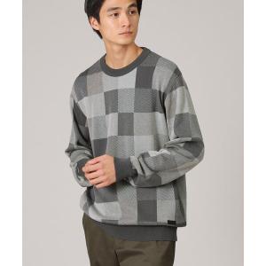 TAKEO KIKUCHI（タケオキクチ） ランダム チェック ジャカード ニット