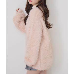 カーディガン BIGシャギーカーデ レディース