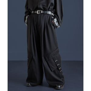REZEN（リゼン） ワイドパンツ カーゴパンツ 和傘刺繍カーゴパンツ
