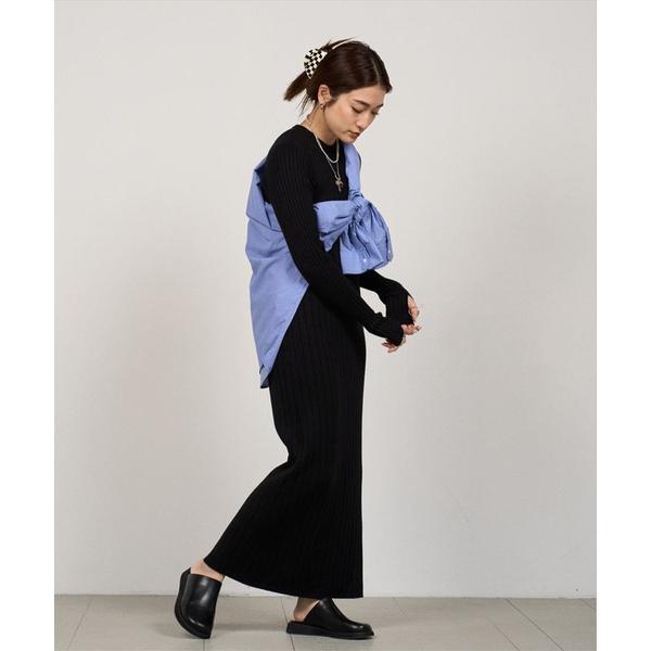 ワンピース thumbhole long rib op