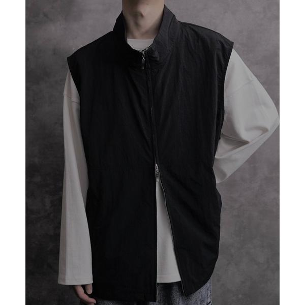 ベスト ジレ しの - Side Zip Slit Nylon Vest / サイドジップスリットナ...