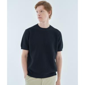 セーター ニット クロスパターン ウォッシャブルニット メンズ