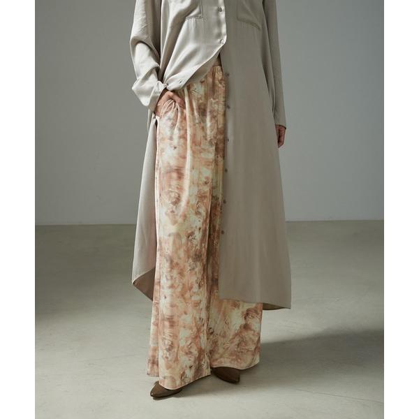 パンツ ストーンウッドプリントベロアパンツ レディース