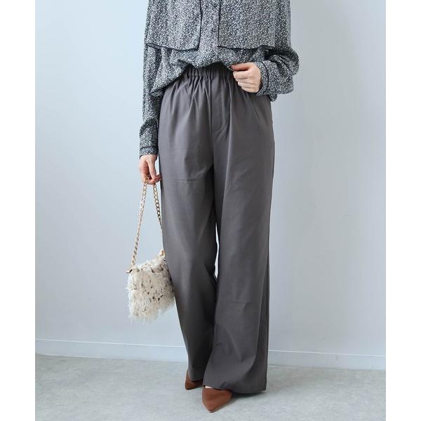 パンツ 「L〜5L 大きいサイズ」フレアラインセミワイドパンツ レディース