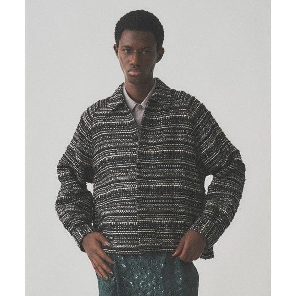 ブルゾン アウター RIBBON BORDER SHORT JACKET メンズ レディース