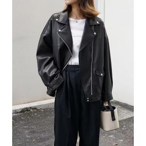 レザージャケット ライダース フェイクレザー ダブルライダース ジャケット レディース レディース