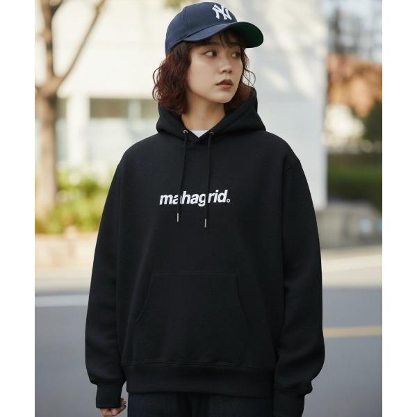 パーカー 「mahagrid/マハグリッド」 BASIC LOGO HOODIE 刺繍/ベーシックロ...