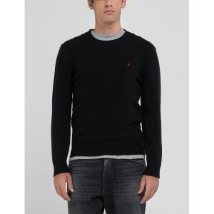 セーター ニット Rロゴ ラムブレンド ストレッチセーター メンズ