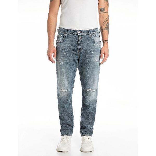 ジーンズ リラックステーパードSANDOTインディゴデニム メンズ