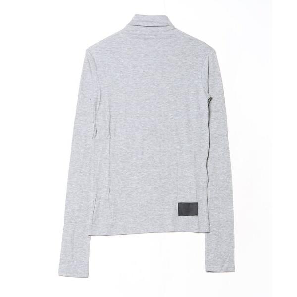 tシャツ スリムフィットテンセルハイネックロングTシャツ レディース