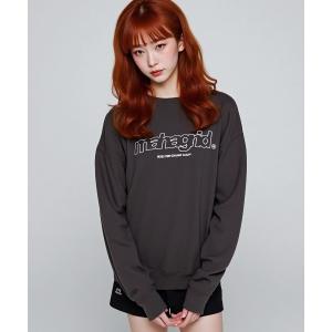 トレーナー スウェット 「mahagrid/マハグリッド」THIRD LOGO CREWNECK/サードロゴクルーネックスウェットシャツ レディース