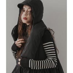 キャップ 帽子 ダウンマフラーキャップ レディース