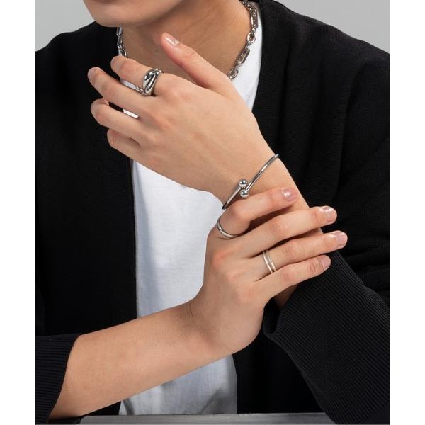バングル 金属アレルギー対応「ieLS」ステンレス　ダブルボールバングル メンズ レディース