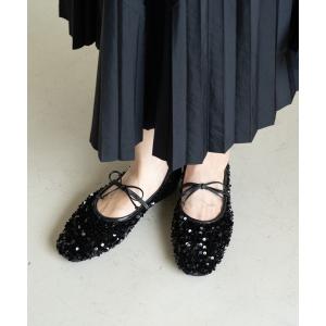バレエシューズ パンプス 「25秋冬新色」スパンコールバレエシューズ(B7608A)