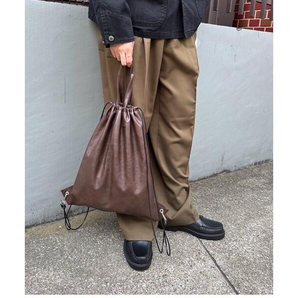 デイバック リュック 「UNISEX」ヴィーガンレザーナップサック レディース メンズ