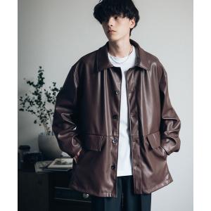 sora様STADIUM レザーカーコート牛革　サイズL OVY好きな方 漂う男らしさ、WACKO MARIAのレザーアウター。 | JACK in the NET WEB