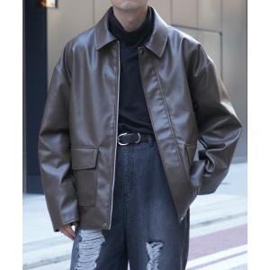 Rocky Monroe 革ジャン ライダース オーバーサイズPUレザー A-2 Rocky Monroe 革ジャン ライダース オーバーサイズPUレザー A-2