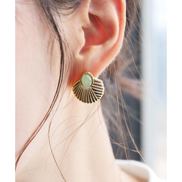 ピアス 金属アレルギー対応 天然石エスニックピアス レディース