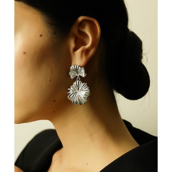 ピアス メタル シャープフラワー ピアス レディース