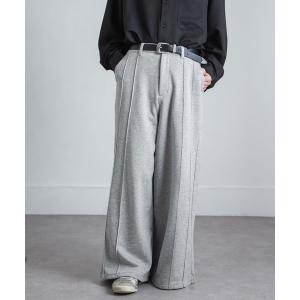 スウェットパンツ ジャージ 袴シルエット ピンタック スラックス スウェット メンズ レディース