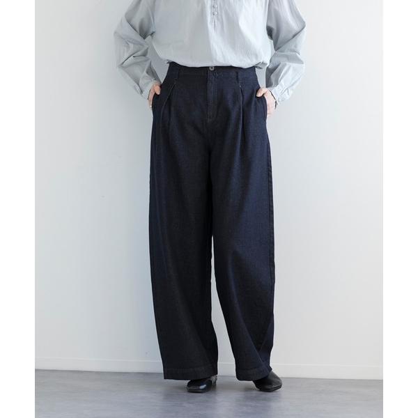 ジーンズ デニム デニムパンツ 「DECADE CLASSIC」ウエストゴム タックワイドデニムパン...