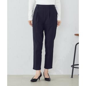 パンツ 「 美しいベーシックパンツ 」　裏起毛　カルゼ　テーパードパンツ レディース