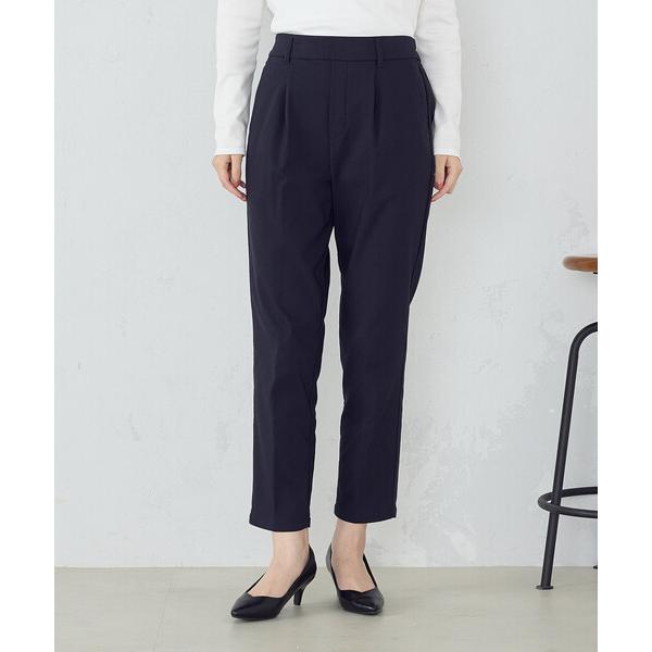 パンツ 「美しいベーシックパンツ」裏起毛テーパードパンツ レディース