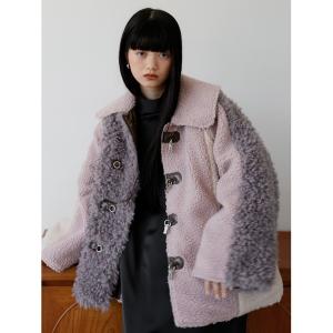美品 セルジオタッキーニ ムートンコート グレー L ボアジャケット 裏ボア KOBE LETTUCE（神戸レタス） ムートンコート ボアコート ムートンボア
