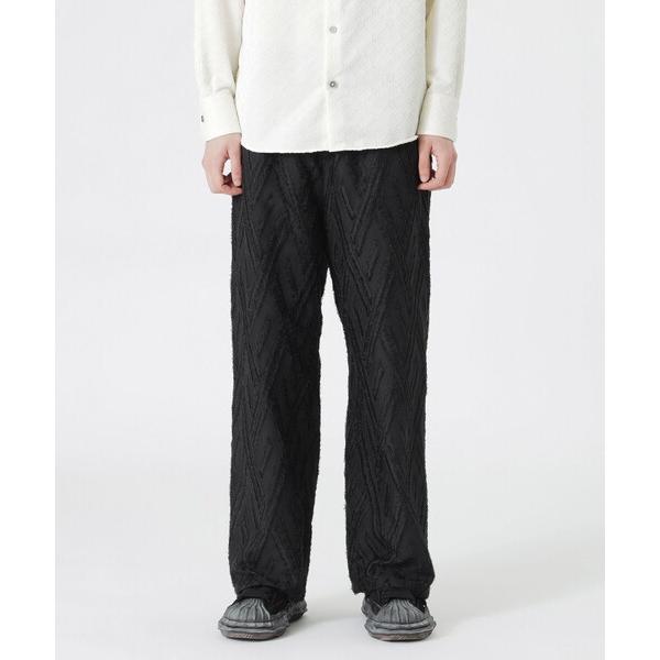 パンツ カットジャカードイージーワイドパンツ メンズ