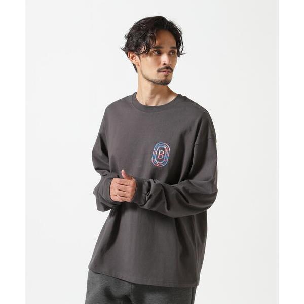 tシャツ B omnivore/ビーオムニボー　L/S FLOCKY LOGO メンズ レディース