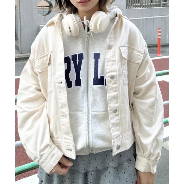 デニムジャケット gジャン ダブルポケットカジュっとジャケット　セットアップ可能 レディース