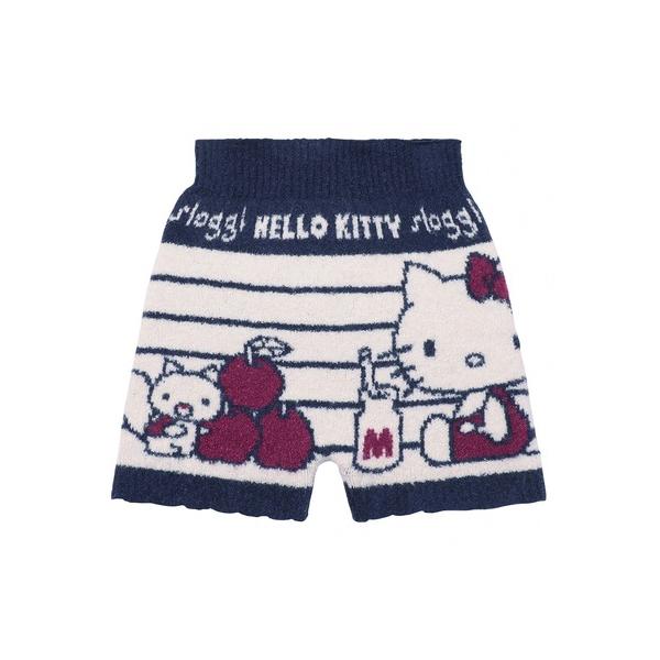 「あったかインナー。ふわふわで柔らかい糸を使用」スロギーG063 ハローキティ 1分丈ニットパンツ ...