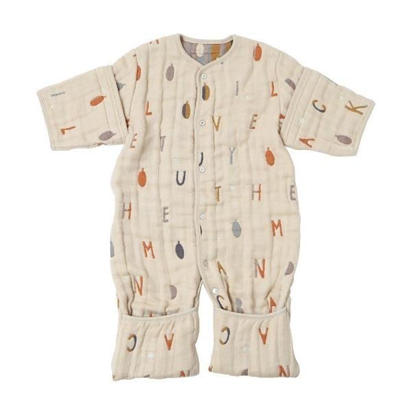 スリーパー 「10mois(ディモワ)」ふくふくガーゼ(6重ガーゼ) コットンウール6wayスリーパ...