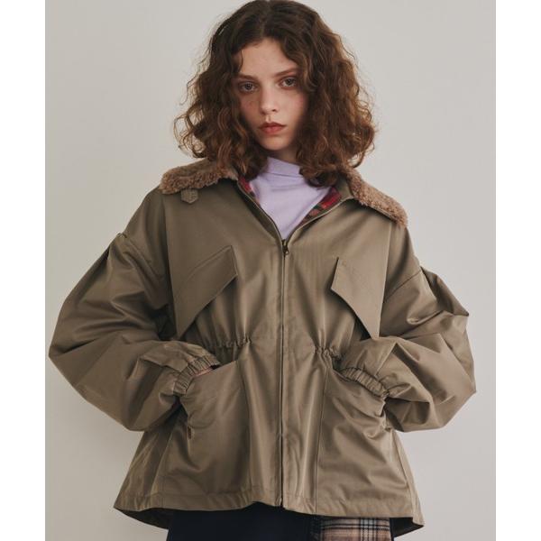 ミリタリージャケット モッズコート ドロストミリタリーショートコート レディース