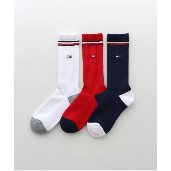 靴下 「3足セット」TOMMY HILFIGER メンズ レディース オーガニックコットン混 足底パ...