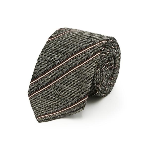 ネクタイ ウールライク フレスコネクタイ　ストライプ　ベージュ/ブラウン/ネイビー