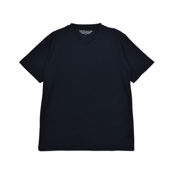 tシャツ 「Custom Culture」バスケットチェック COOLMAX VネックTシャツ メン...