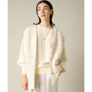 ベスト ジレ ツイーディーニットベスト レディース