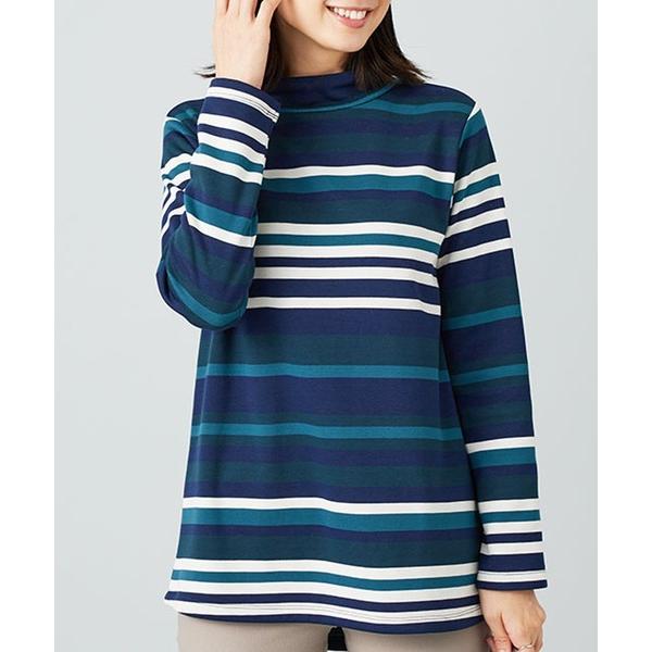 tシャツ ふわふわ裏ファーハイネックプルオーバー レディース