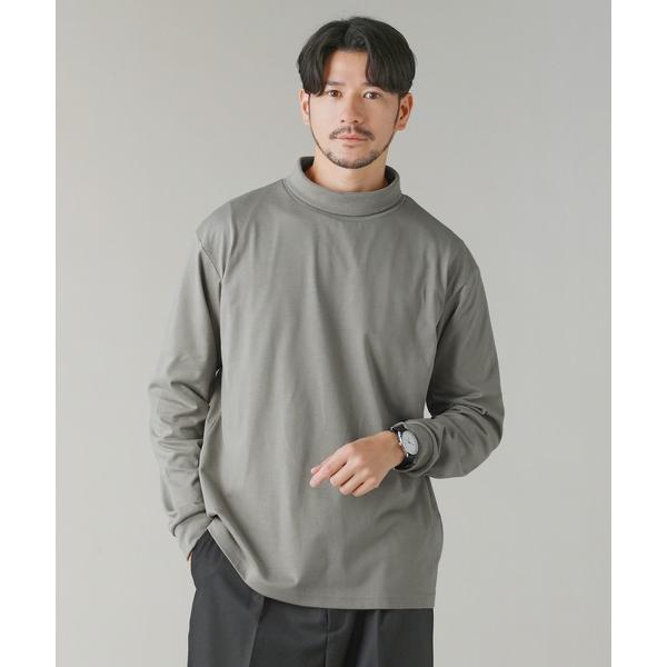 tシャツ コットンポリエステルタートルネックカットソー メンズ