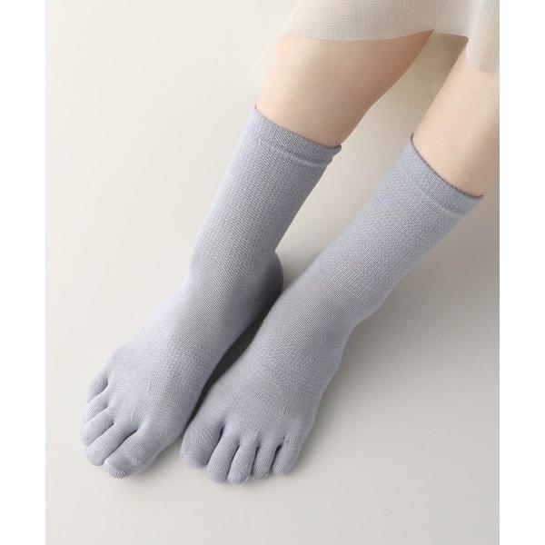 靴下 NAIGAI COMFORT レディース ハイゲージシルク混 3D親指セパレート 足底滑り止め...