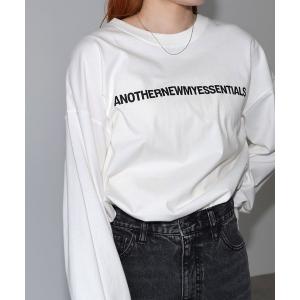 tシャツ ANOTHERロゴプリント長袖Tシャツ レディース メンズ