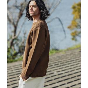 セーター ニット +phenix(プラスフェニックス)HYBRID KNITTED LONG SLEEVE PULL OVER ハイブリッド ニット