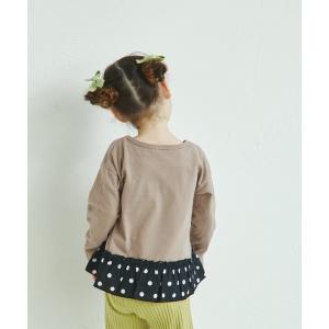 tシャツ 花柄 ドット バックフリル 長袖 Tシ...の商品画像