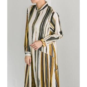 ワンピース 長袖斜めプリーツワンピース「SUM1 STYLE(スミ スタイル)」