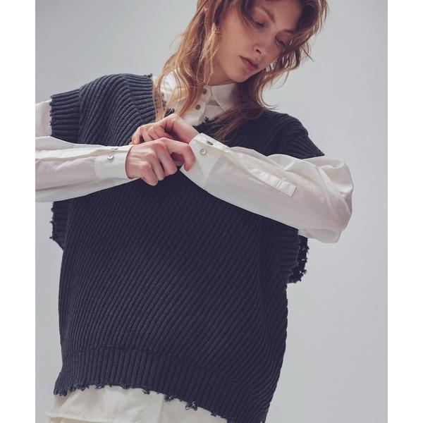 ベスト ジレ C/W diagonal damage vest(ダイアゴナルダメージベスト) レディ...