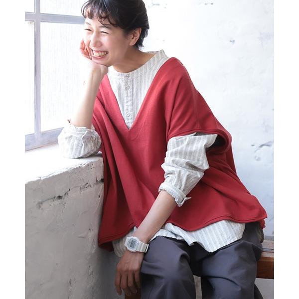 ベスト ジレ Vネックのあたりまえベスト レディース