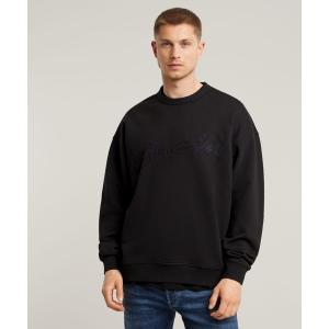 トレーナー スウェット CHENILLE G-SCRIPT LOOSE SWEATER/オーバーサイズグラフィックブランドロゴスウェット/トレーナー
